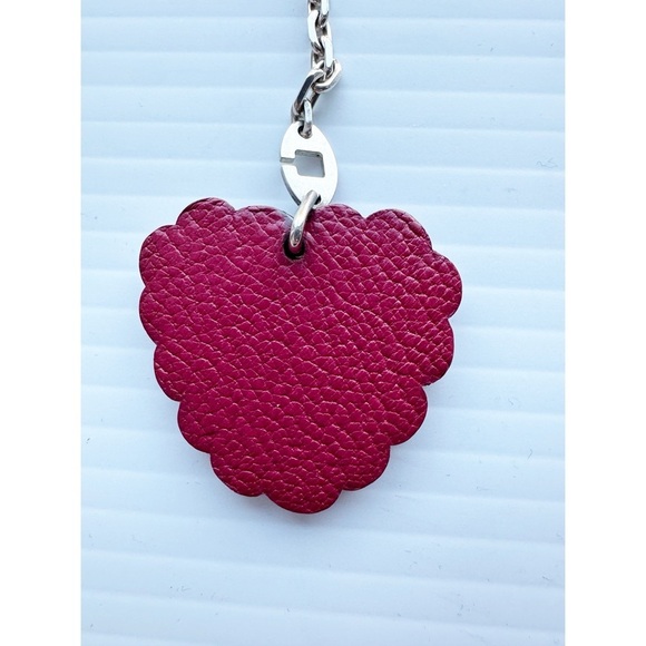 Hermes Paris Raspberry Bag Charm Key Chain Fruit Red Silver - Picture 4 of 12